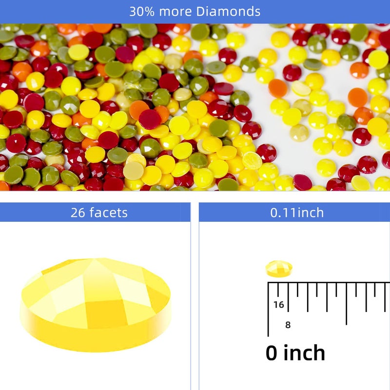 DKHDBD Diamond Painting Kits for Adults  12x16 Inch DIY Paint by Numbers for Adults Beginner  DIY Full Drill Diamond Dots Paintings Picture Arts Craft for Home Wall Art Decor (Yellow Butterfly) - Image 5